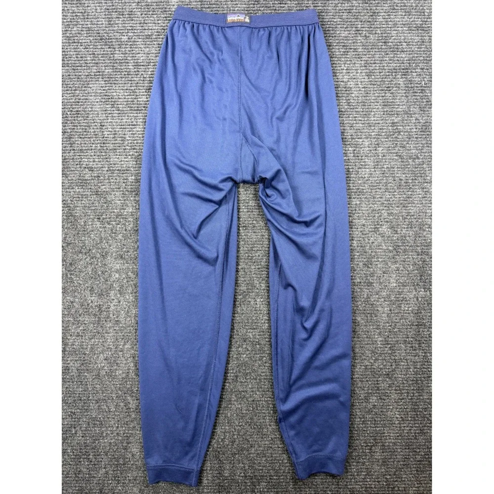 Patagonia Capilene Mens Large Blue Long Underwear Base Layer Pants Made in USA